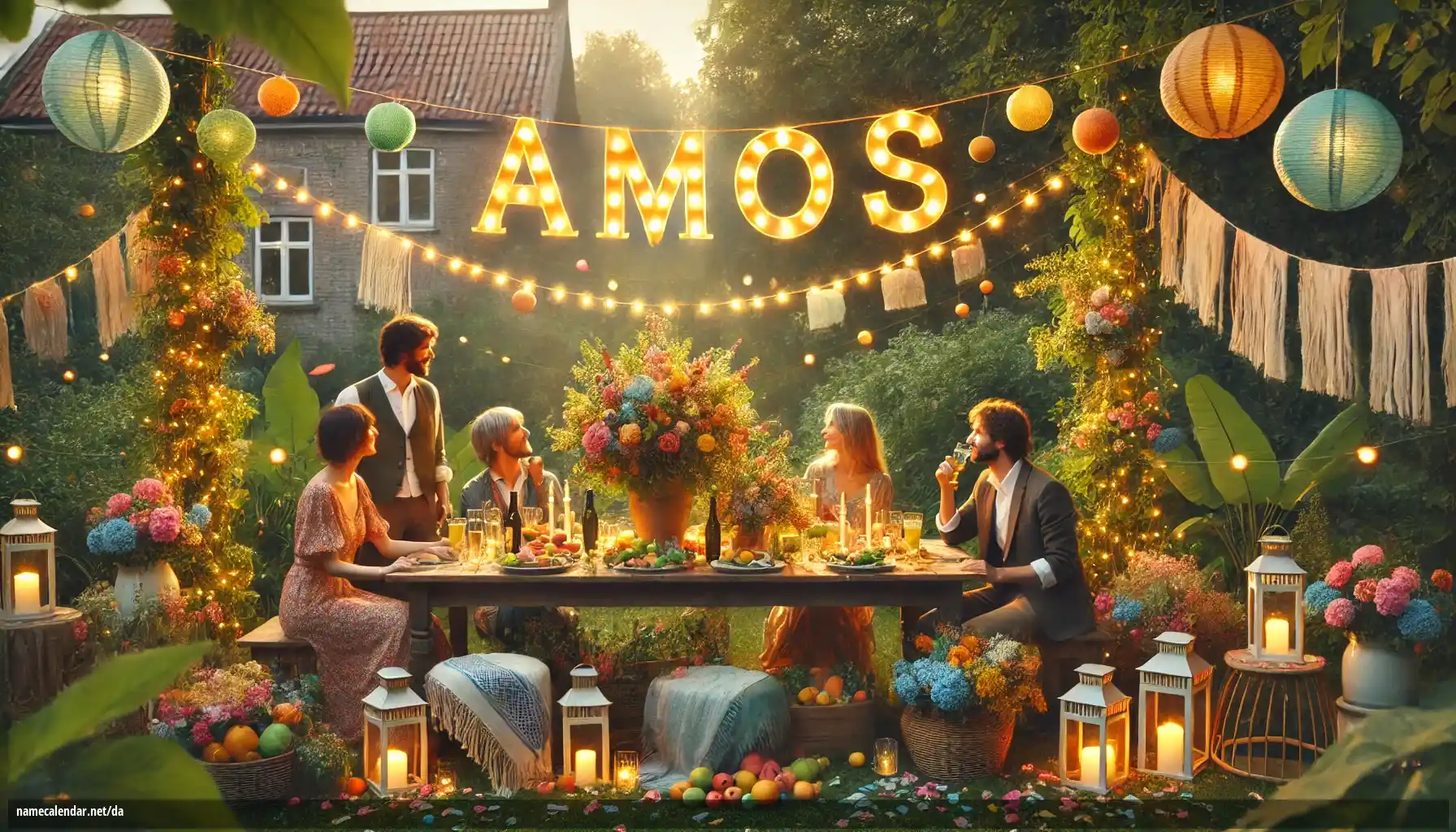 Fejring af navnedag og navn - Amos