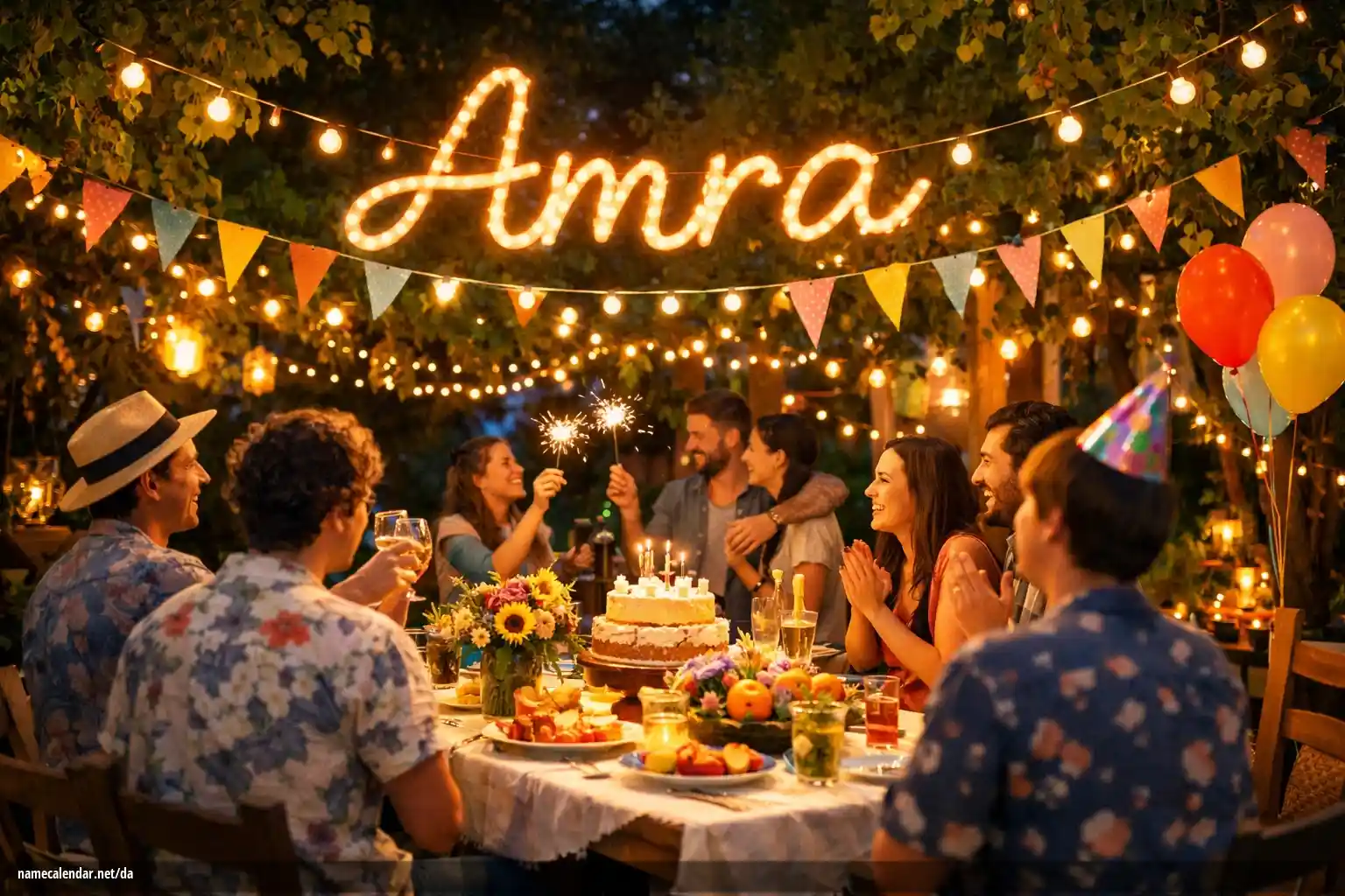 Fejring af navnedag og navn - Amra