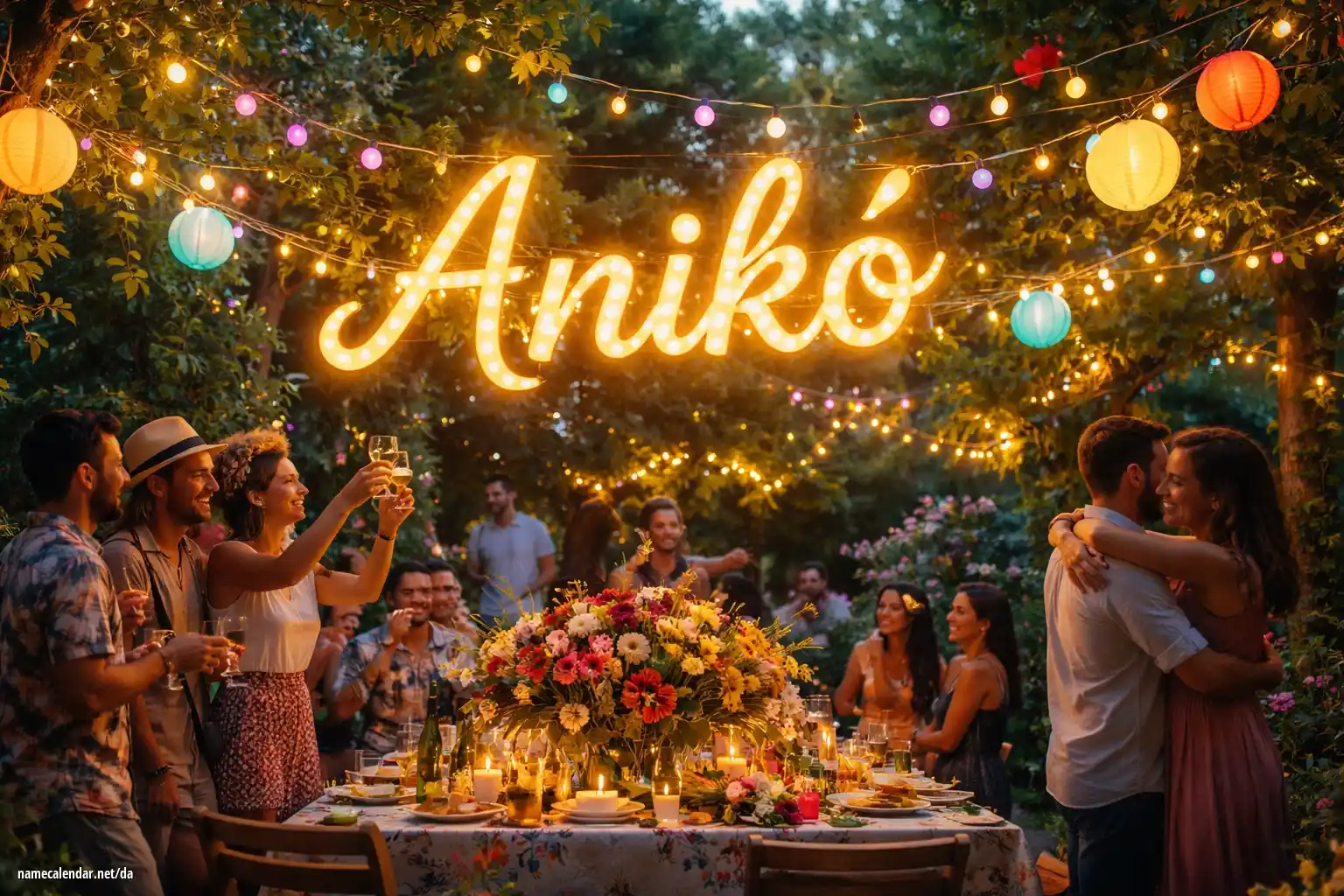 Fejring af navnedag og navn - Anikó