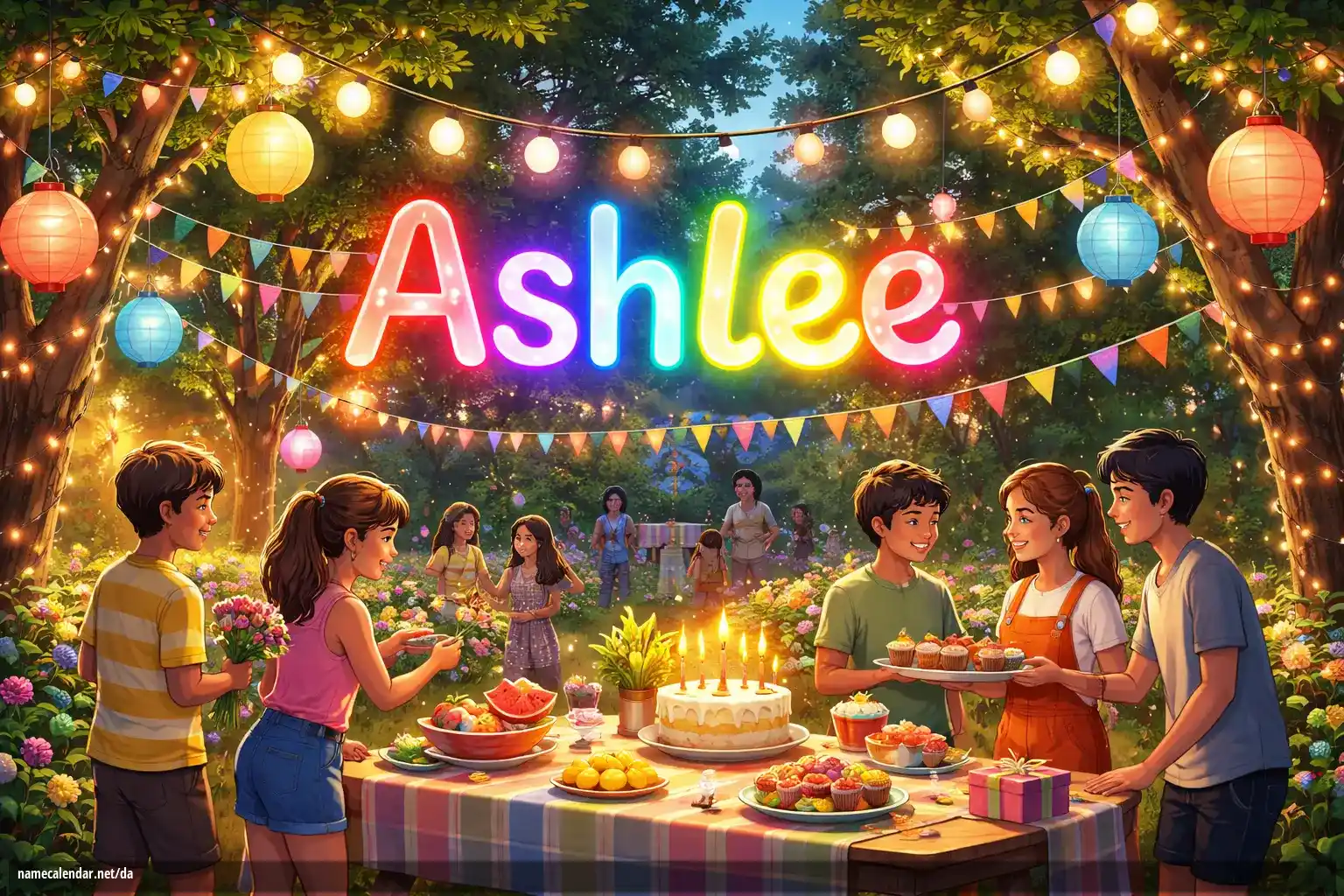 Fejring af navnedag og navn - Ashlee
