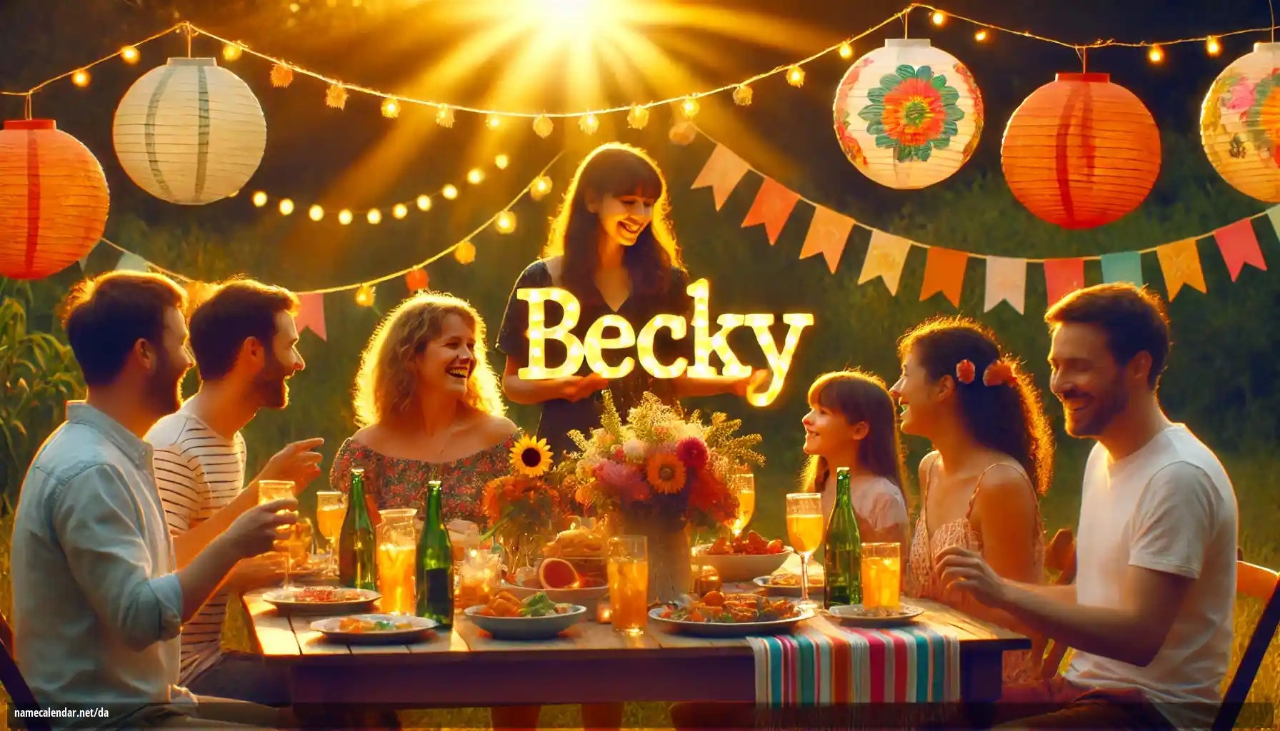 Fejring af navnedag og navn - Becky