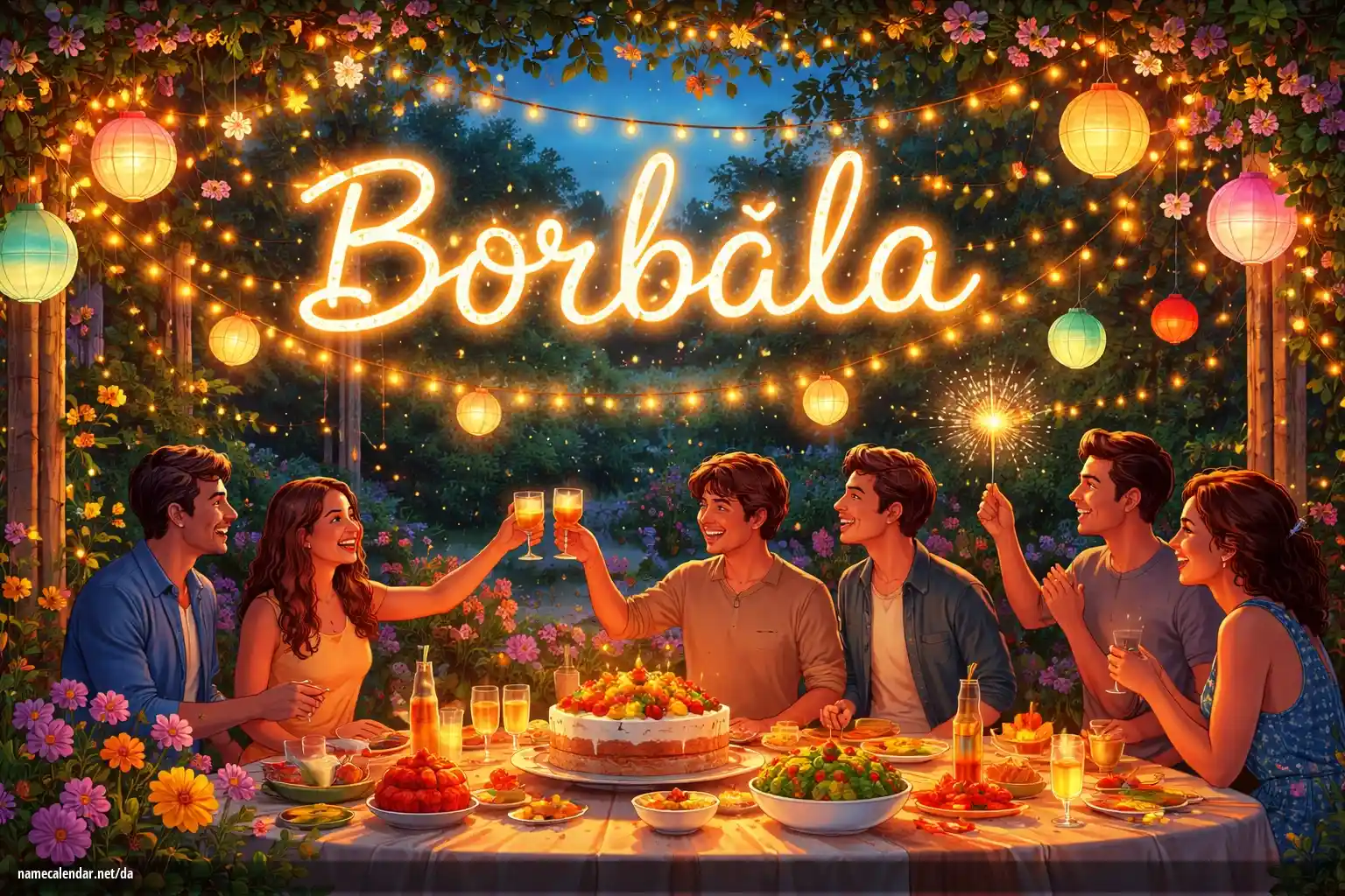 Fejring af navnedag og navn - Borbála