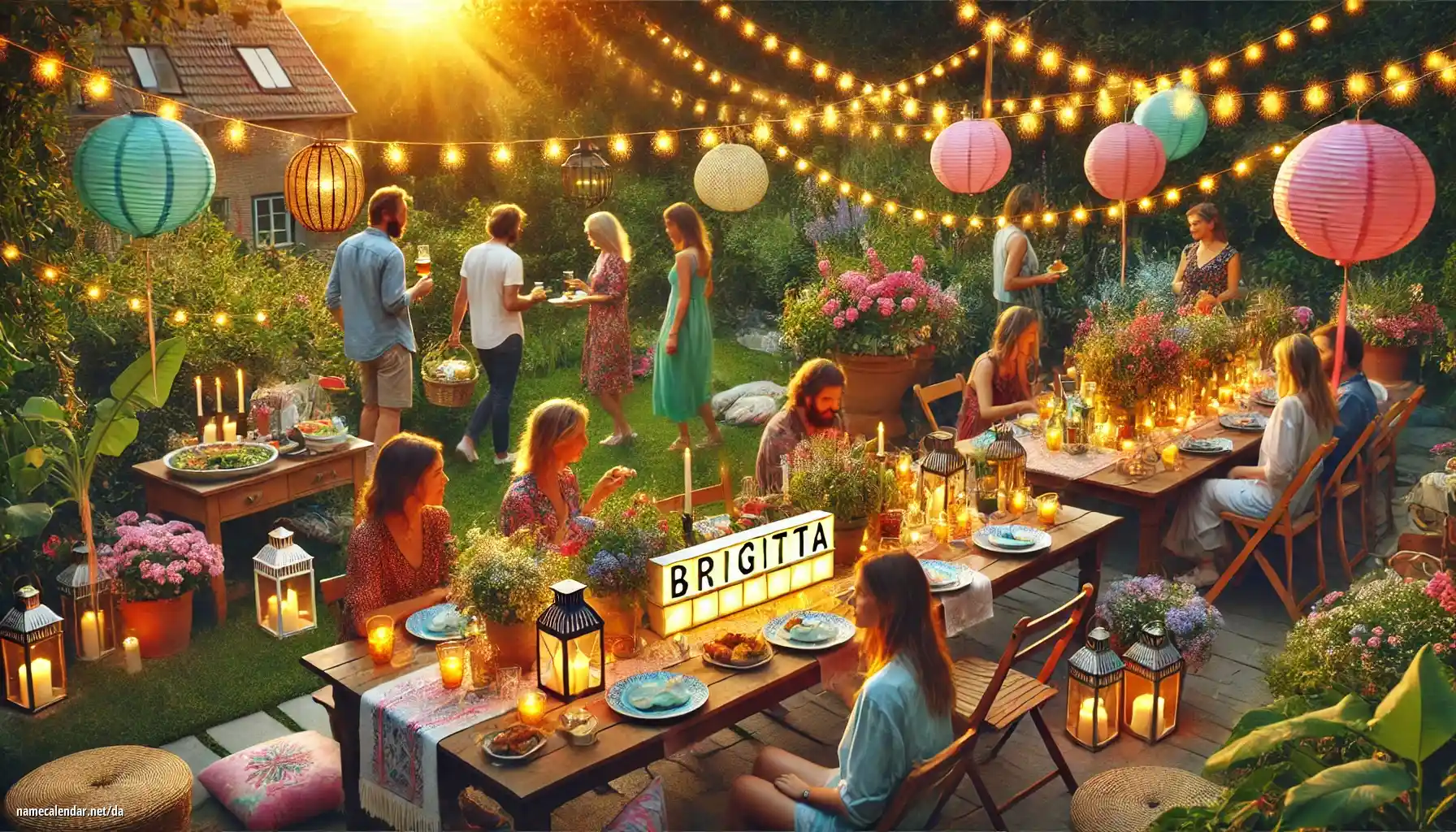 Fejring af navnedag og navn - Brigitta