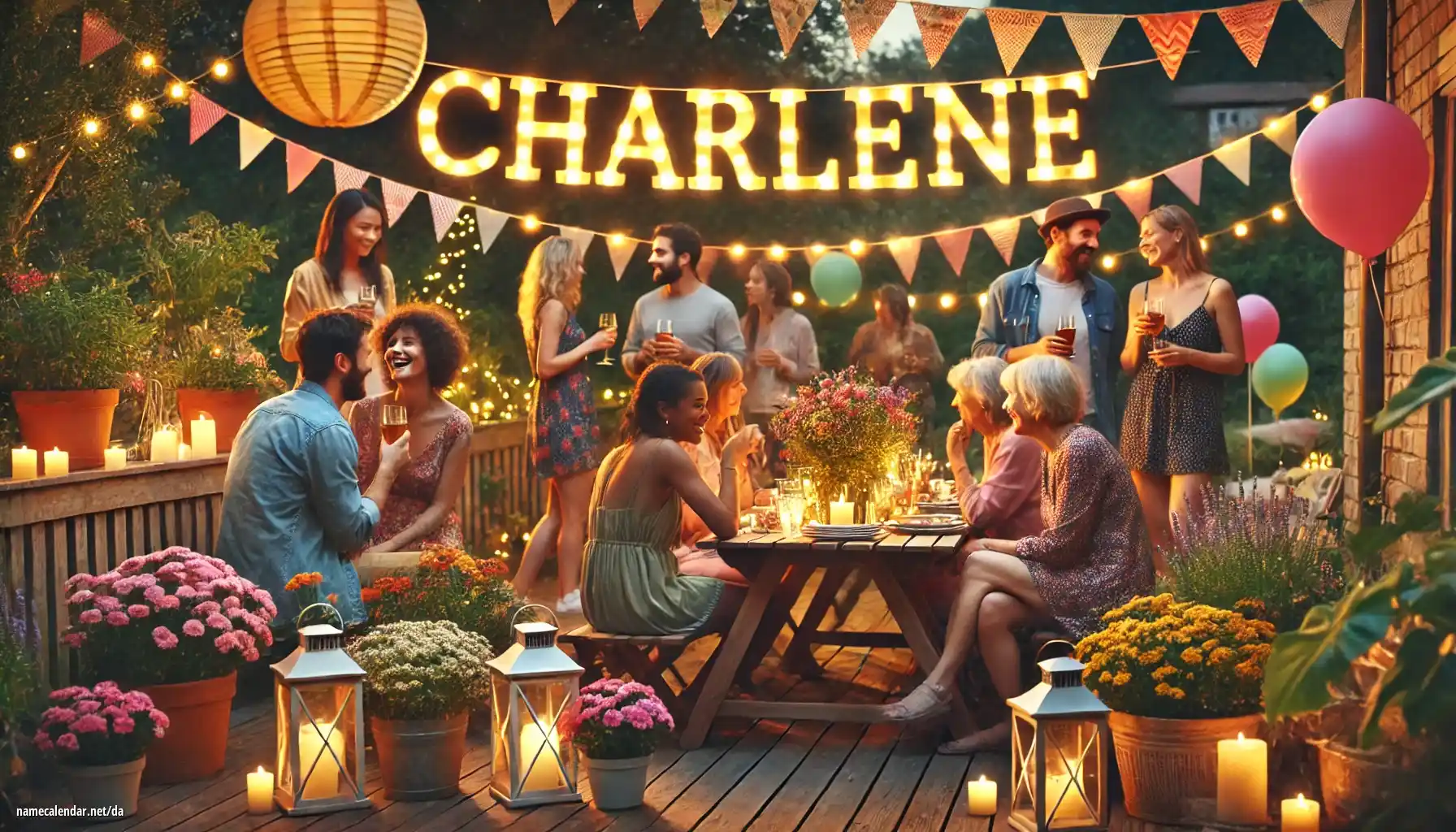 Fejring af navnedag og navn - Charlene