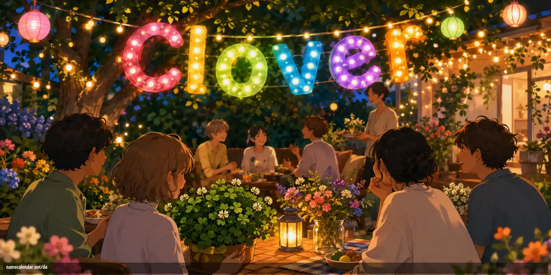 Fejring af navnedag og navn - Clover