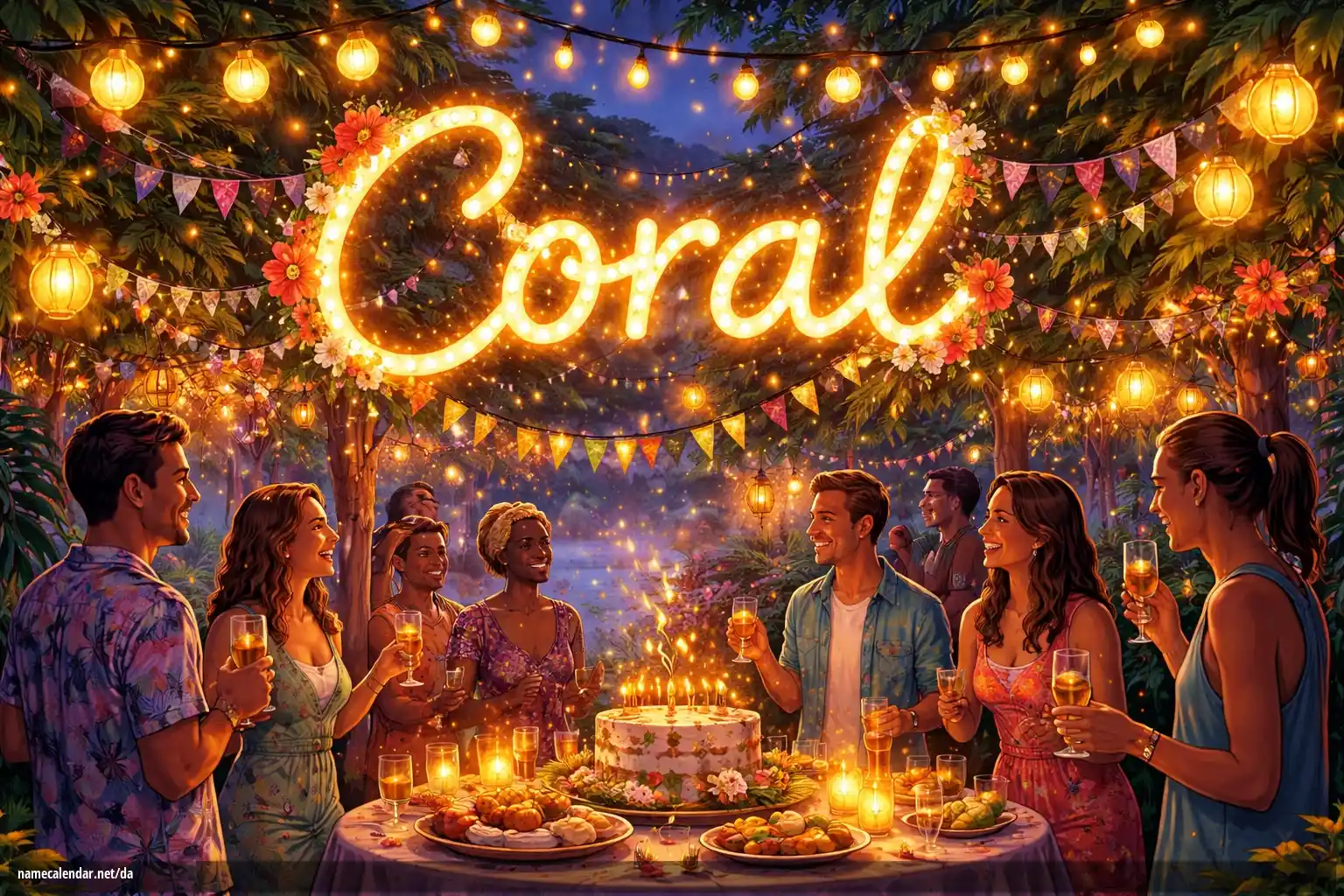 Fejring af navnedag og navn - Coral
