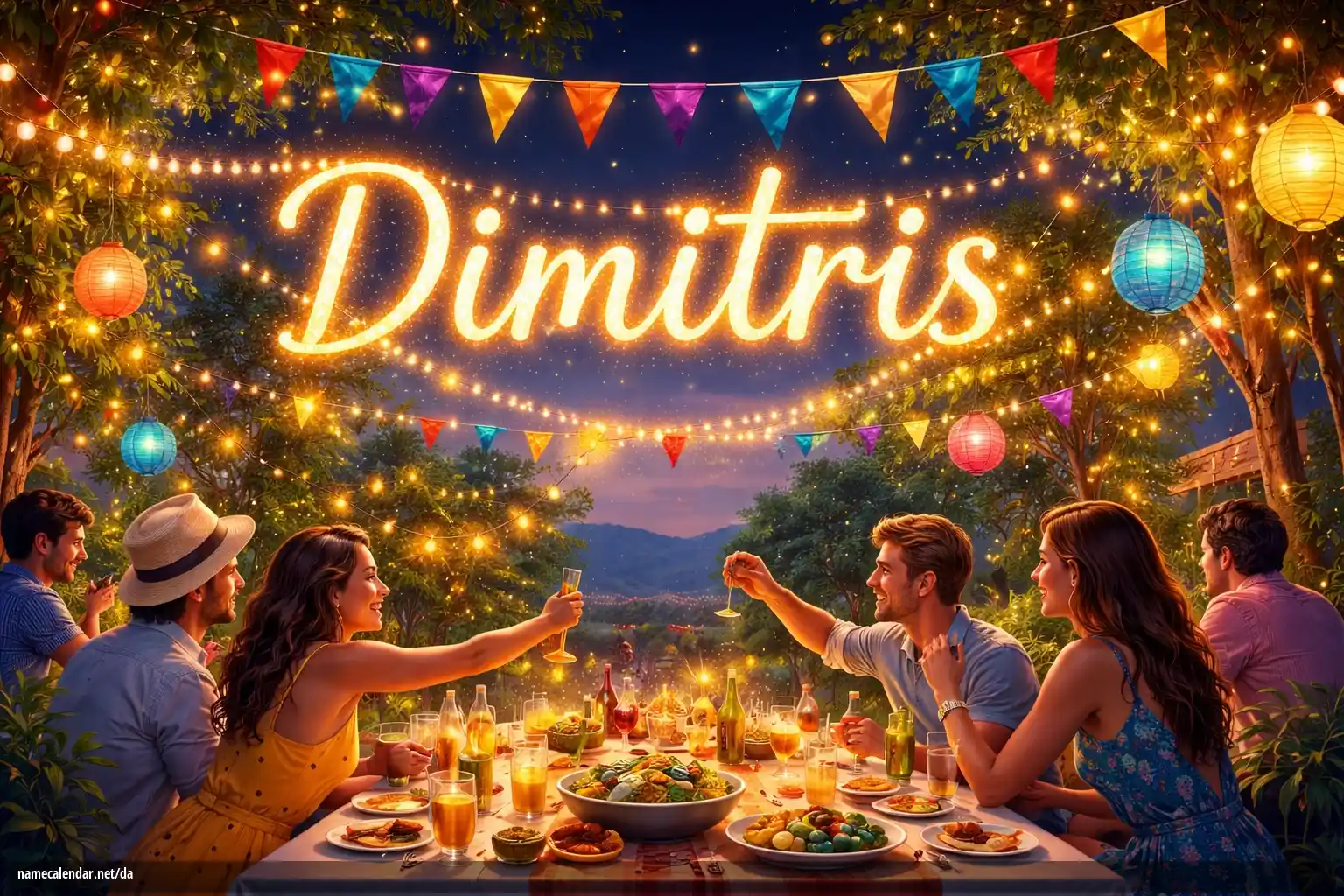 Fejring af navnedag og navn - Dimitris