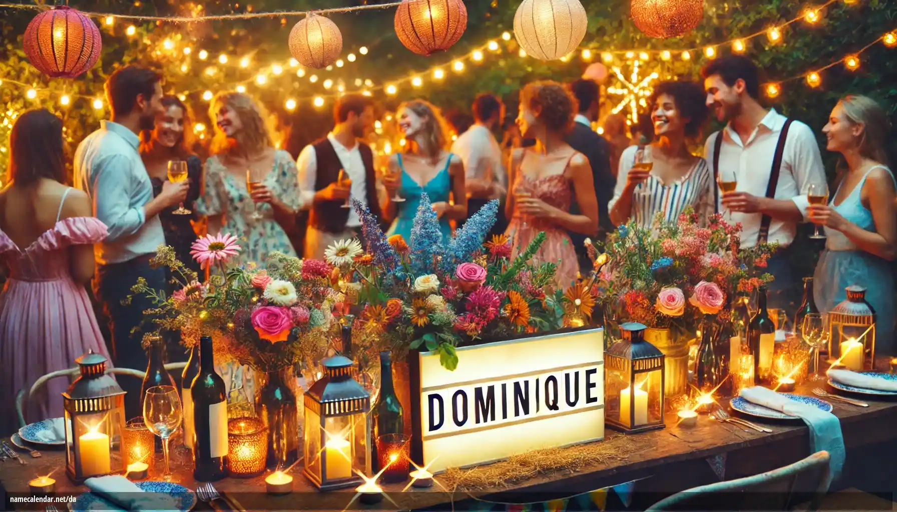 Fejring af navnedag og navn - Dominique