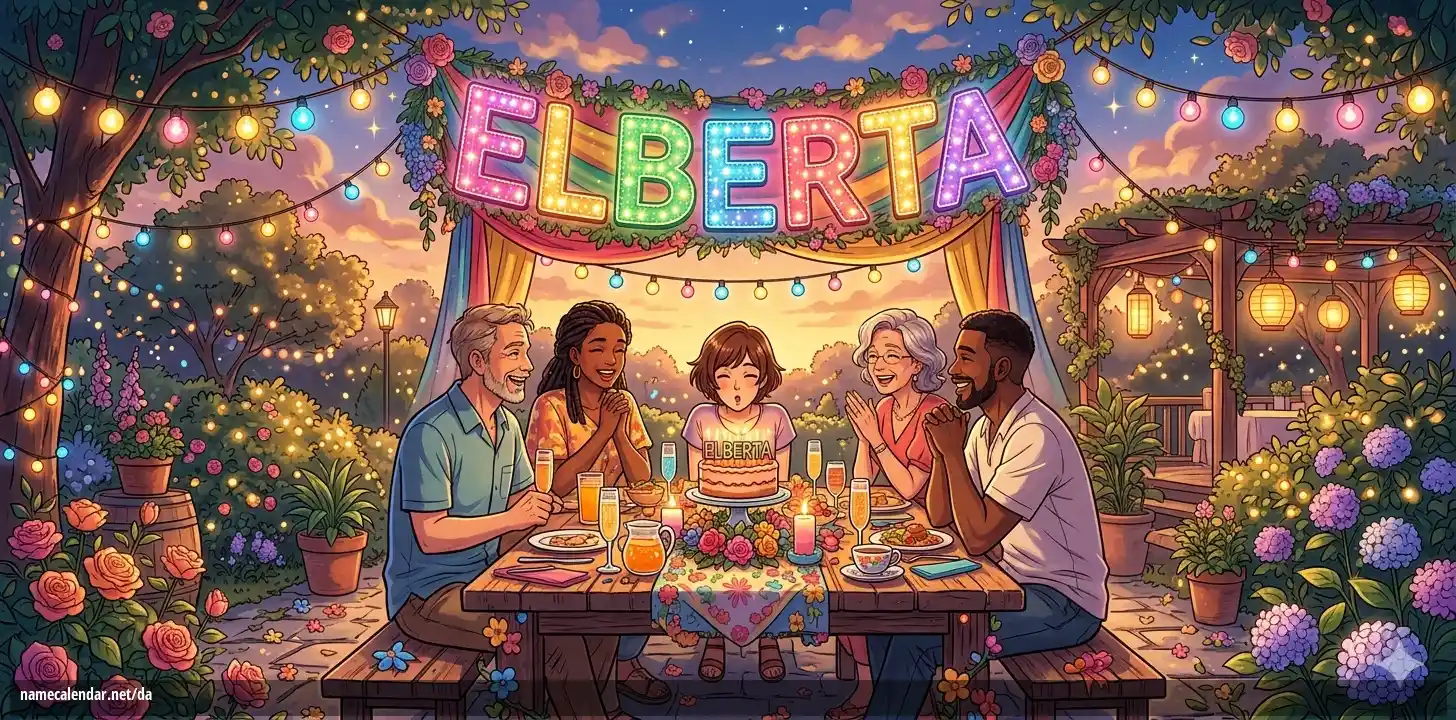 Fejring af navnedag og navn - Elberta