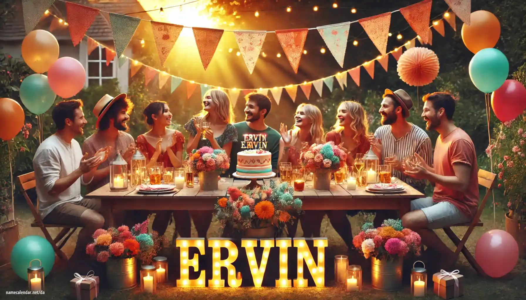 Fejring af navnedag og navn - Ervín