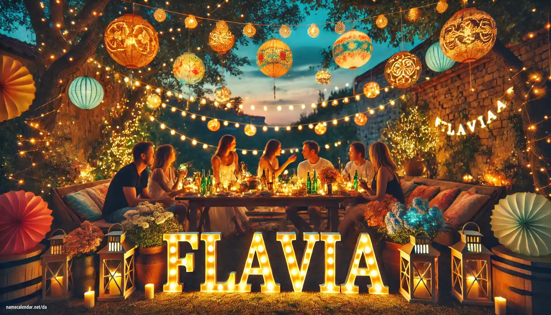 Fejring af navnedag og navn - Flavia