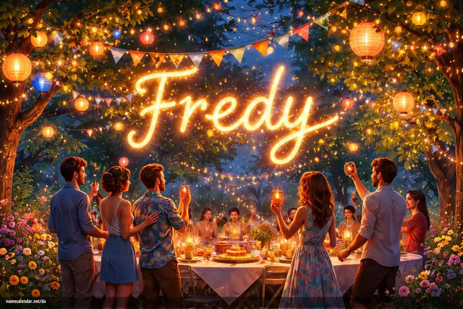 Fejring af navnedag og navn - Fredy