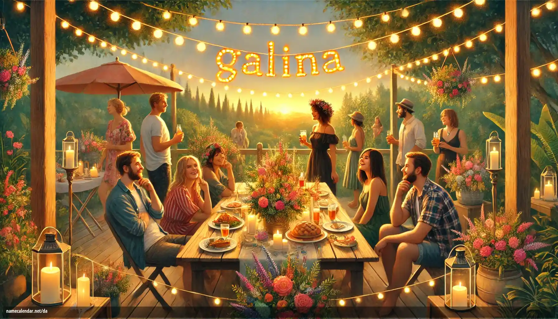 Fejring af navnedag og navn - Galina