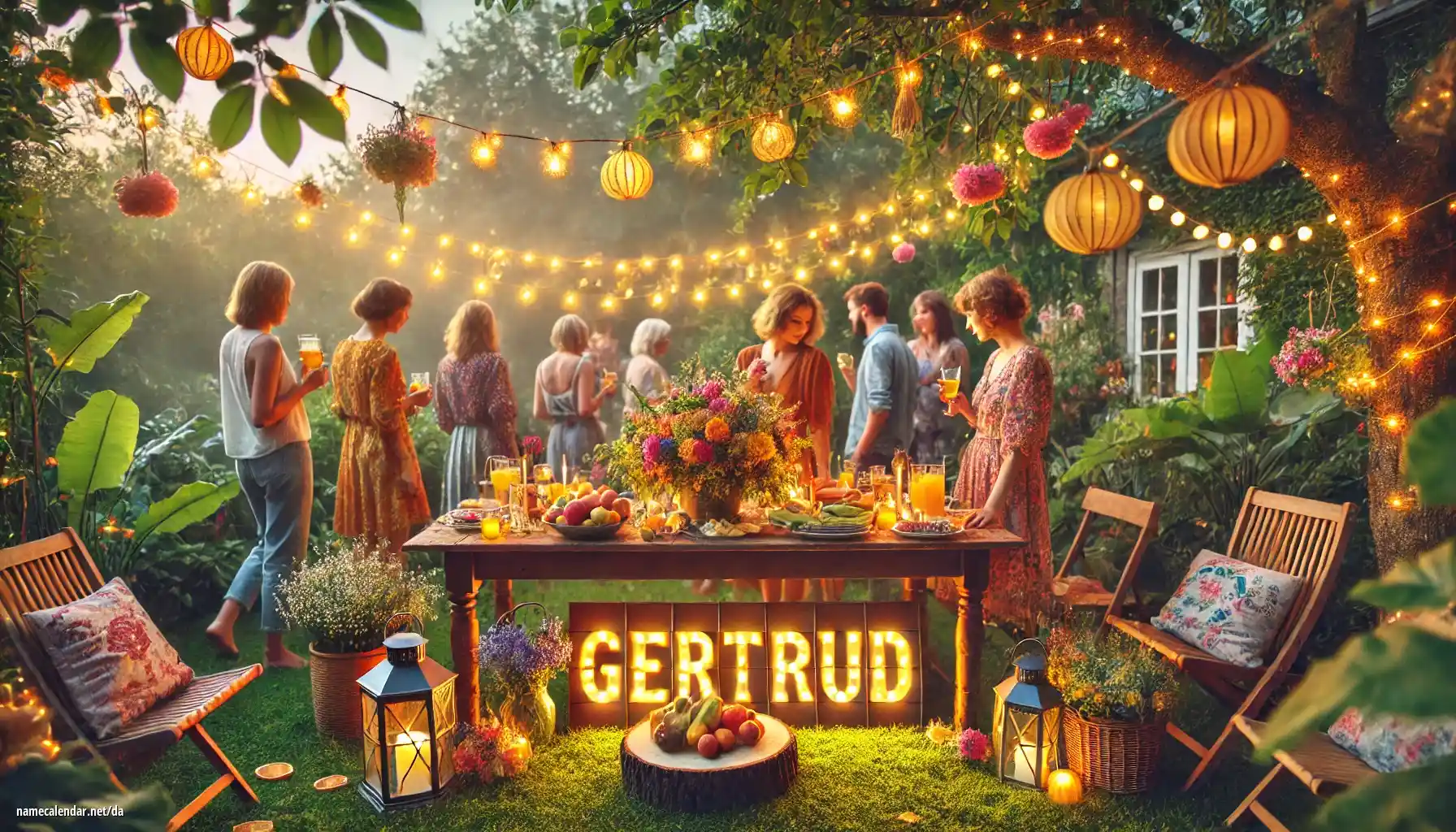 Fejring af navnedag og navn - Gertrud