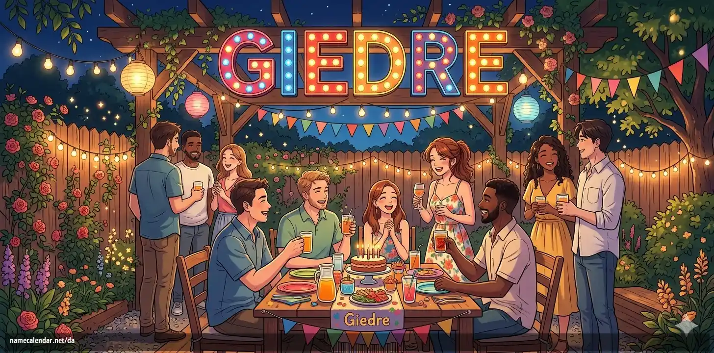 Fejring af navnedag og navn - Giedre