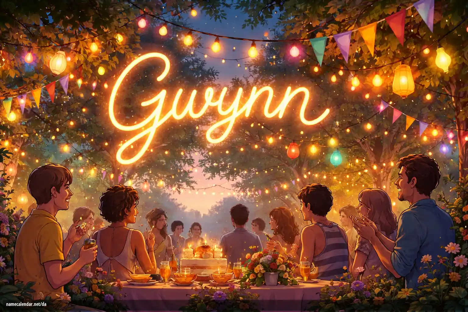 Fejring af navnedag og navn - Gwynn