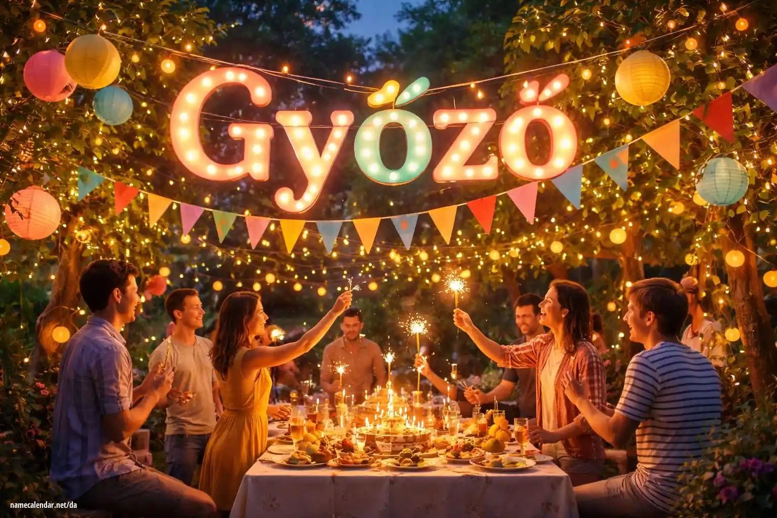 Fejring af navnedag og navn - Győző