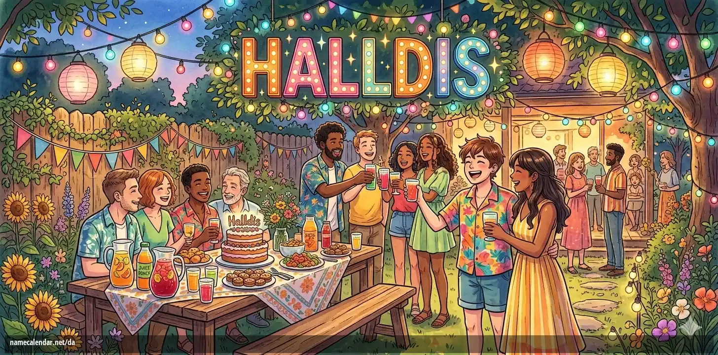 Fejring af navnedag og navn - Halldis