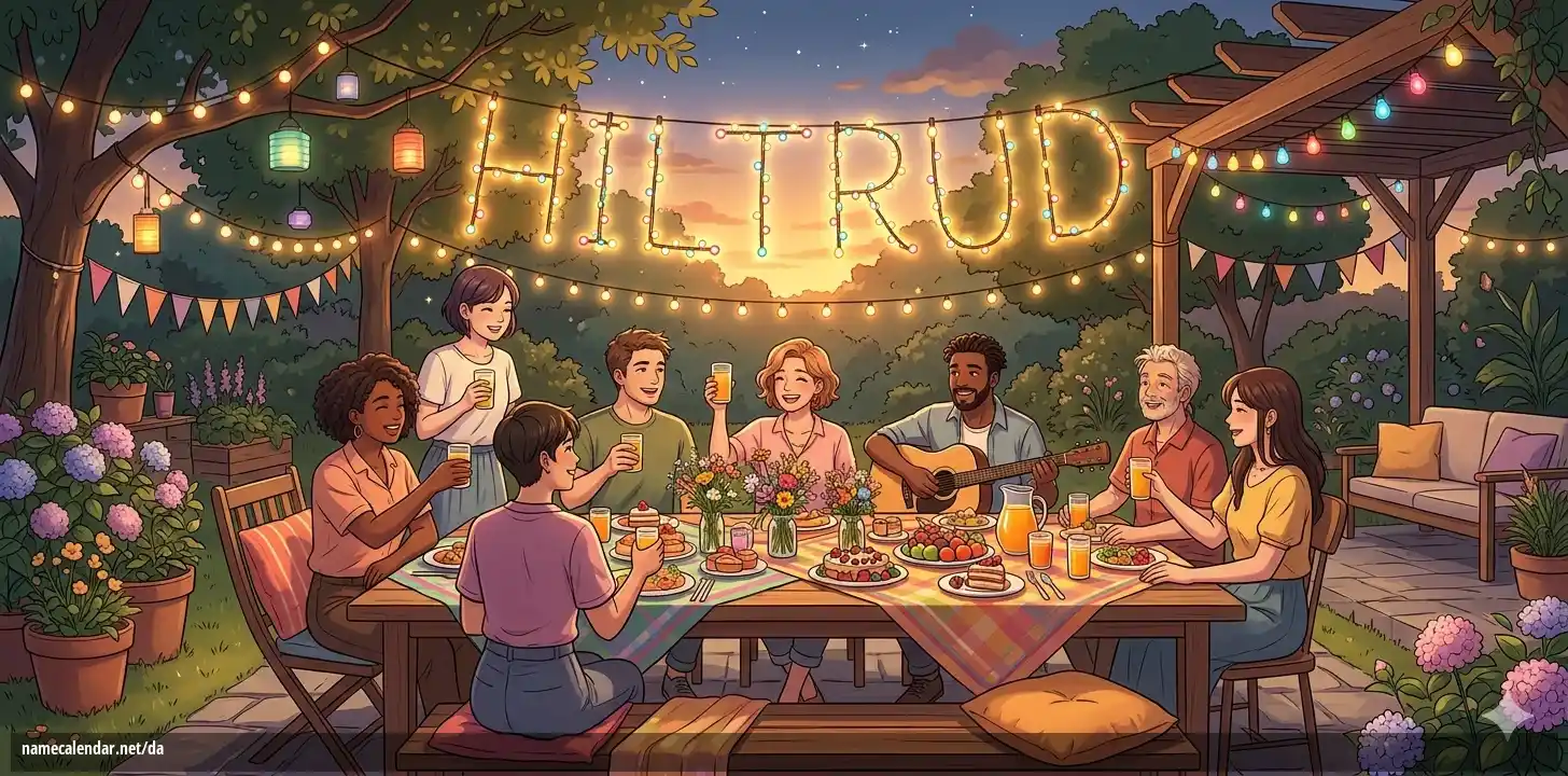 Fejring af navnedag og navn - Hiltrud