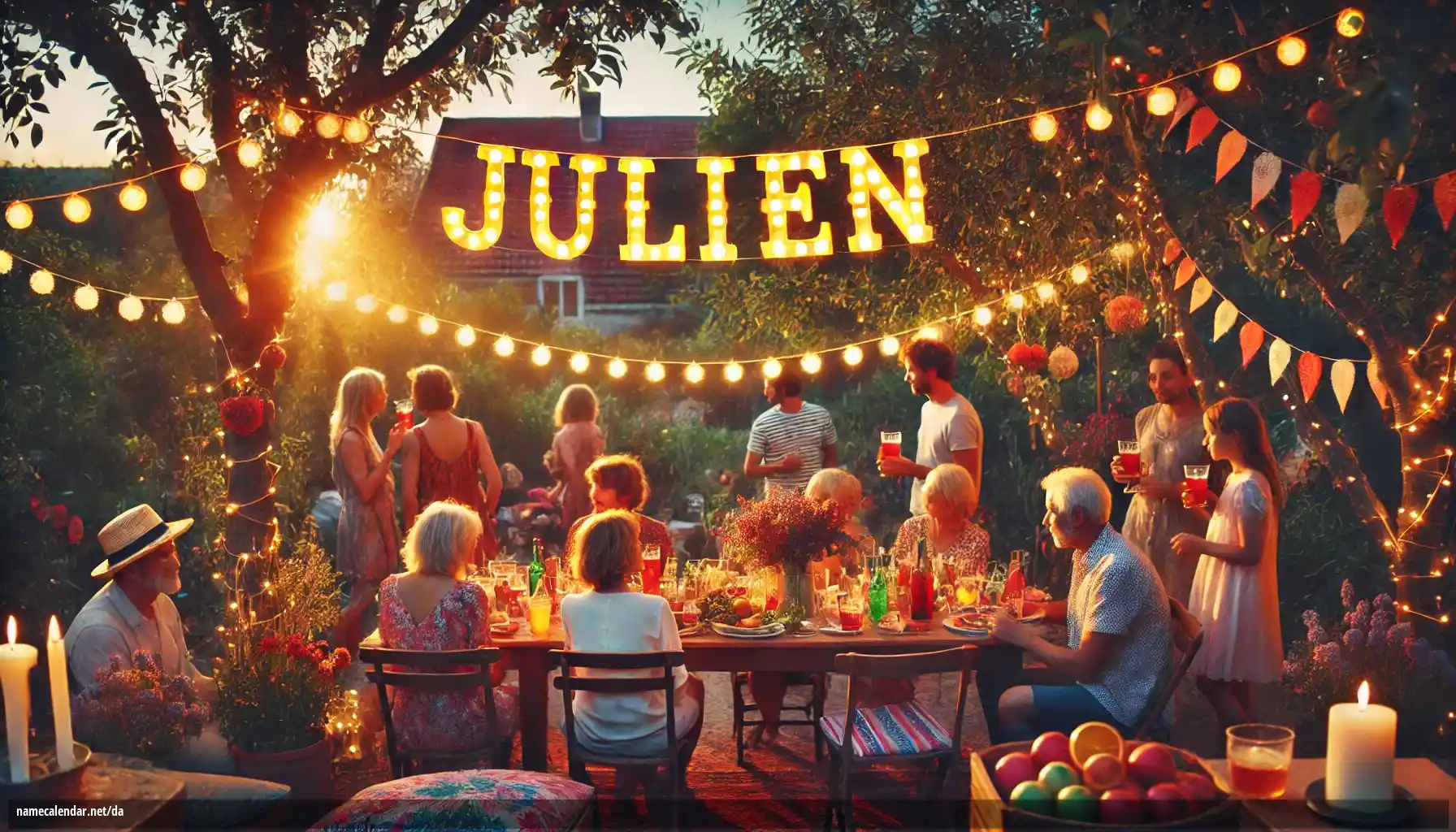 Fejring af navnedag og navn - Julien