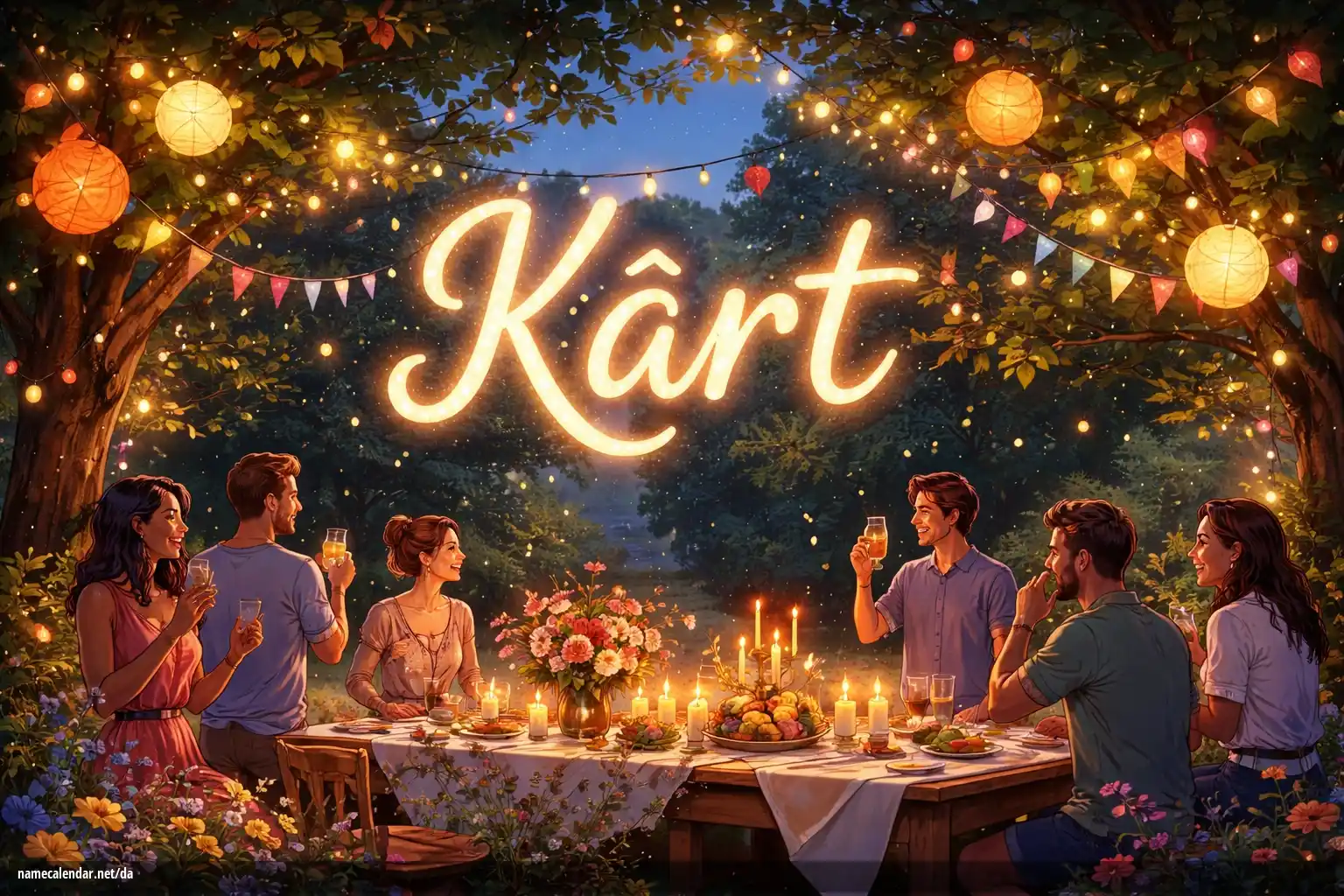 Fejring af navnedag og navn - Kart