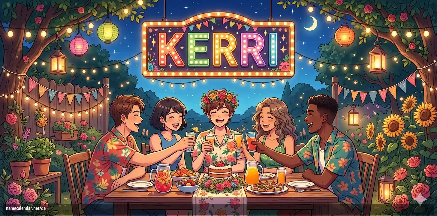Fejring af navnedag og navn - Kerri