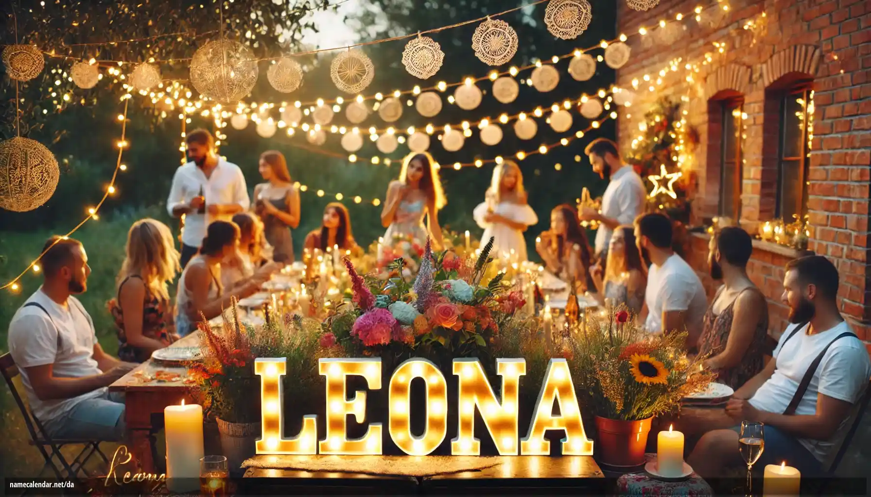 Fejring af navnedag og navn - Leona