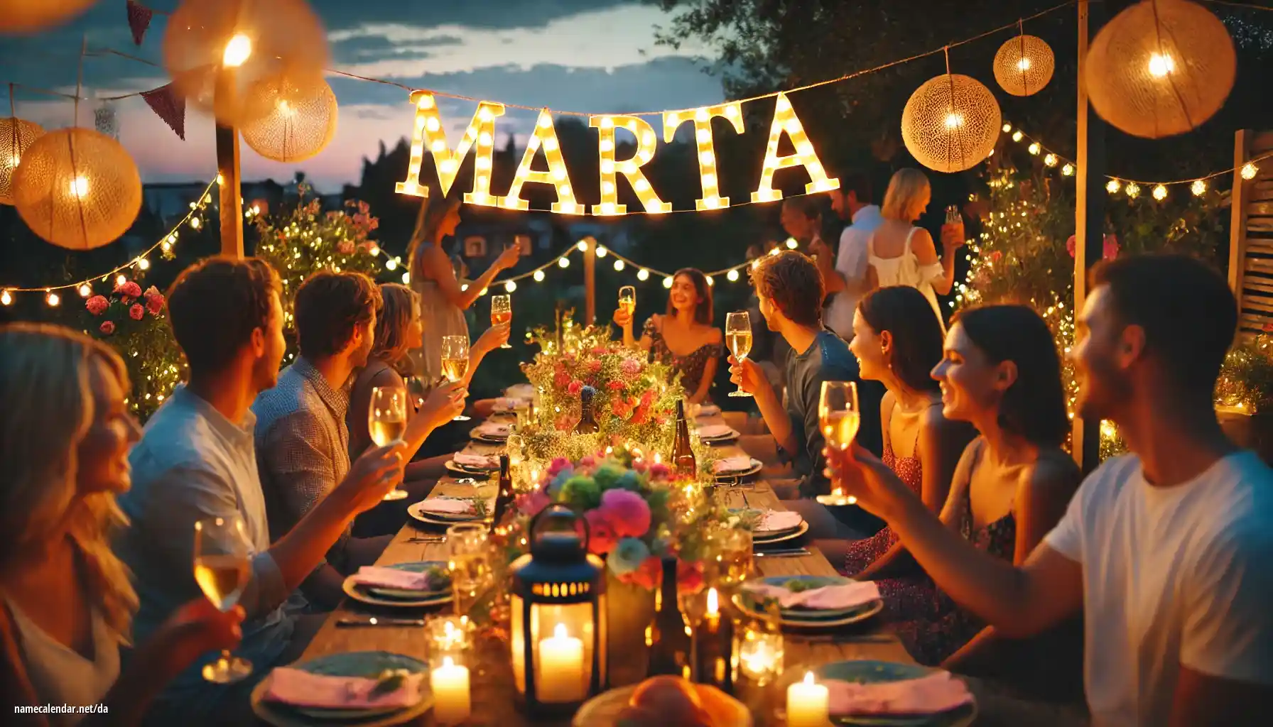 Fejring af navnedag og navn - Márta