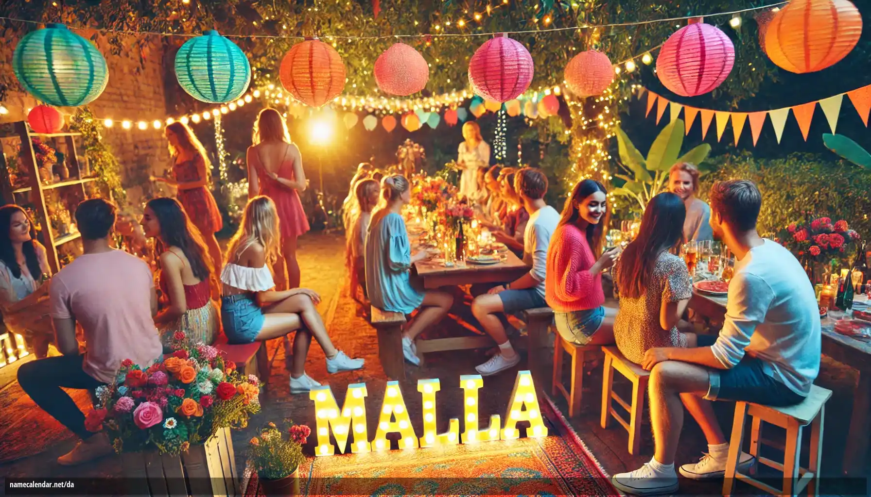 Fejring af navnedag og navn - Malla