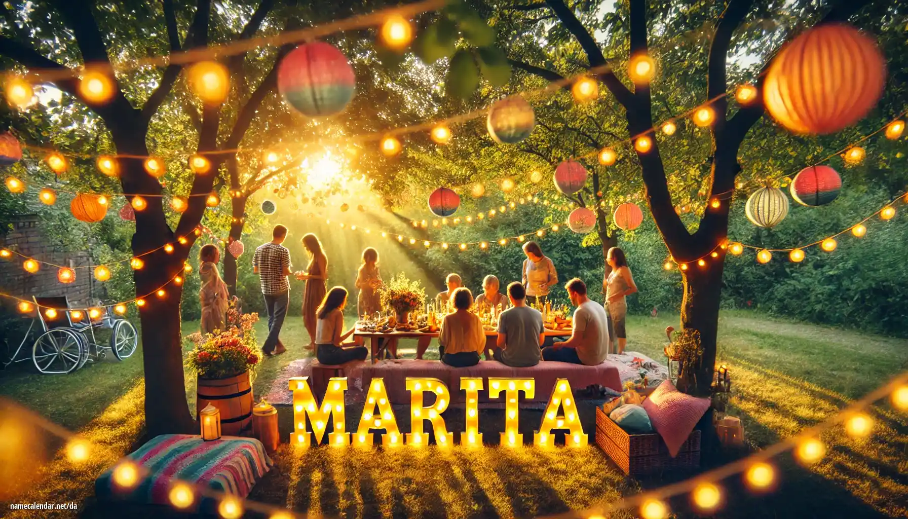 Fejring af navnedag og navn - Marita