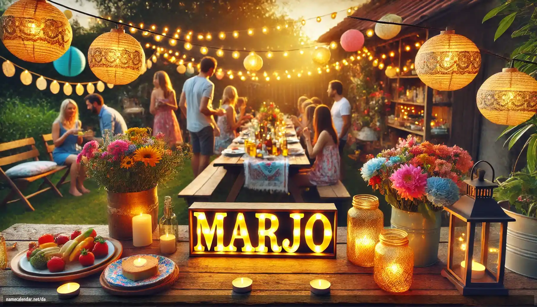 Fejring af navnedag og navn - Marjo