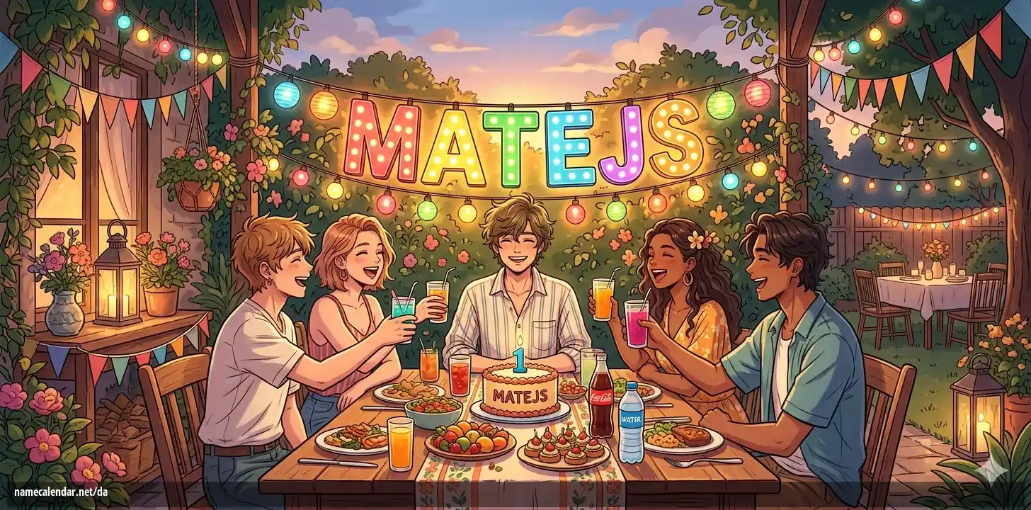 Fejring af navnedag og navn - Matejs