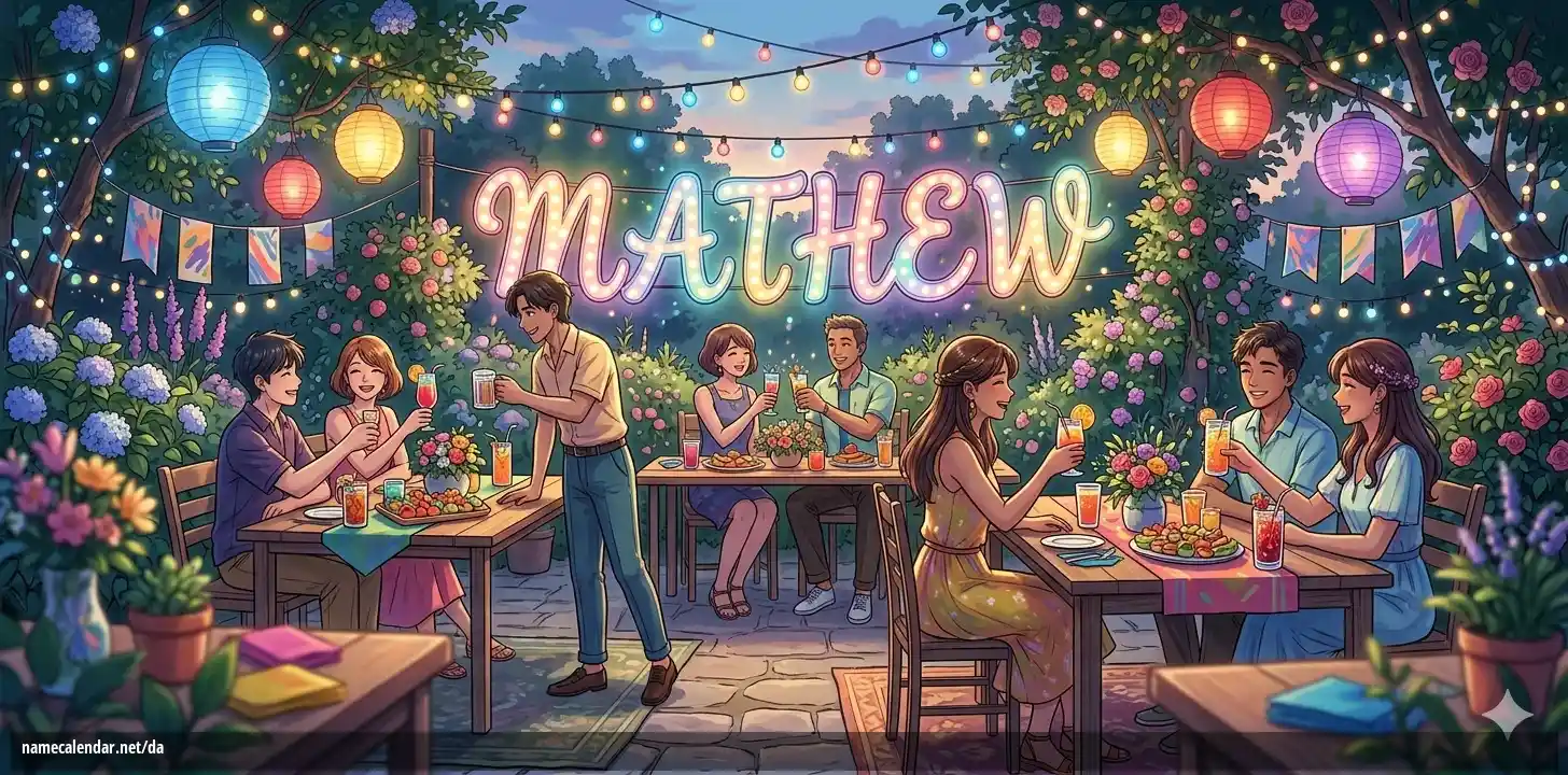 Fejring af navnedag og navn - Mathew