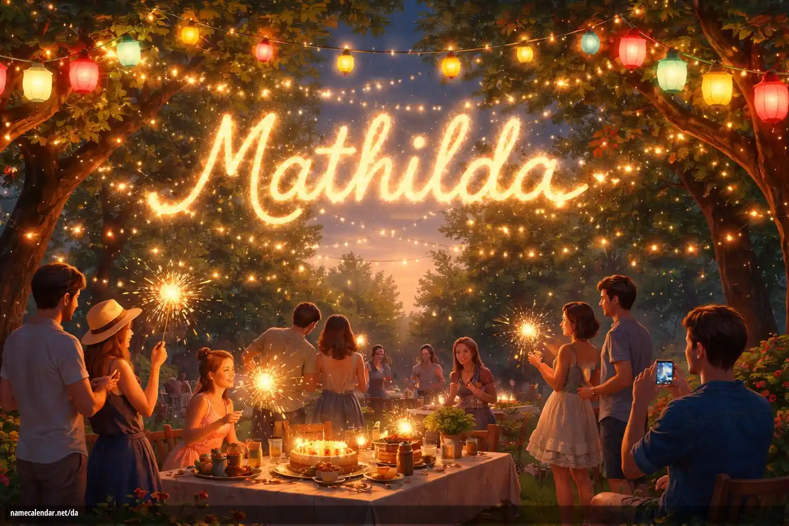 Fejring af navnedag og navn - Mathilda