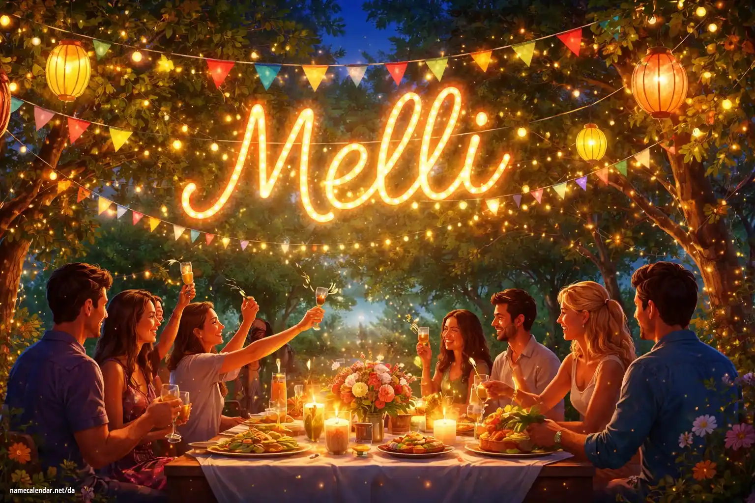 Fejring af navnedag og navn - Melli