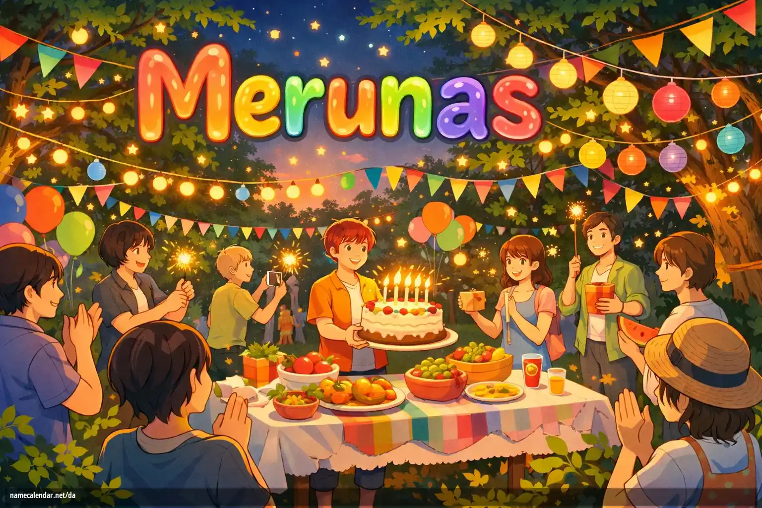 Fejring af navnedag og navn - Merunas