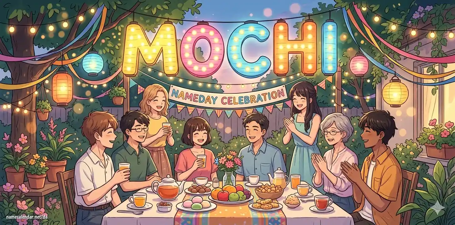 Fejring af navnedag og navn - Mochi