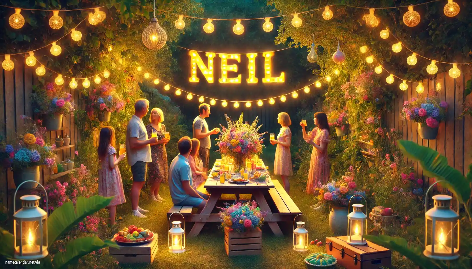 Fejring af navnedag og navn - Neil