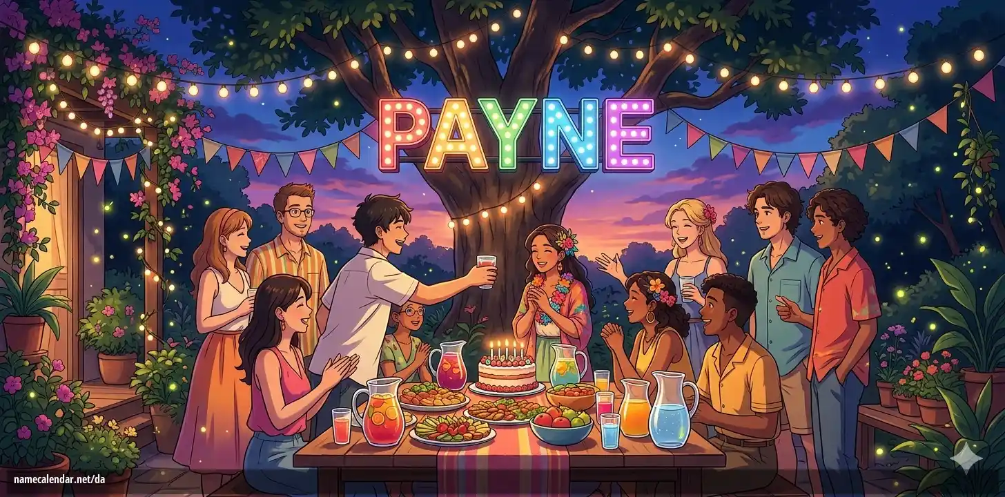 Fejring af navnedag og navn - Payne