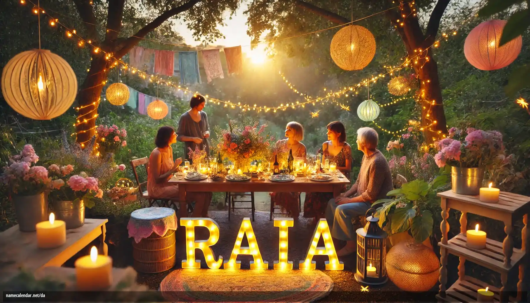 Fejring af navnedag og navn - Raia