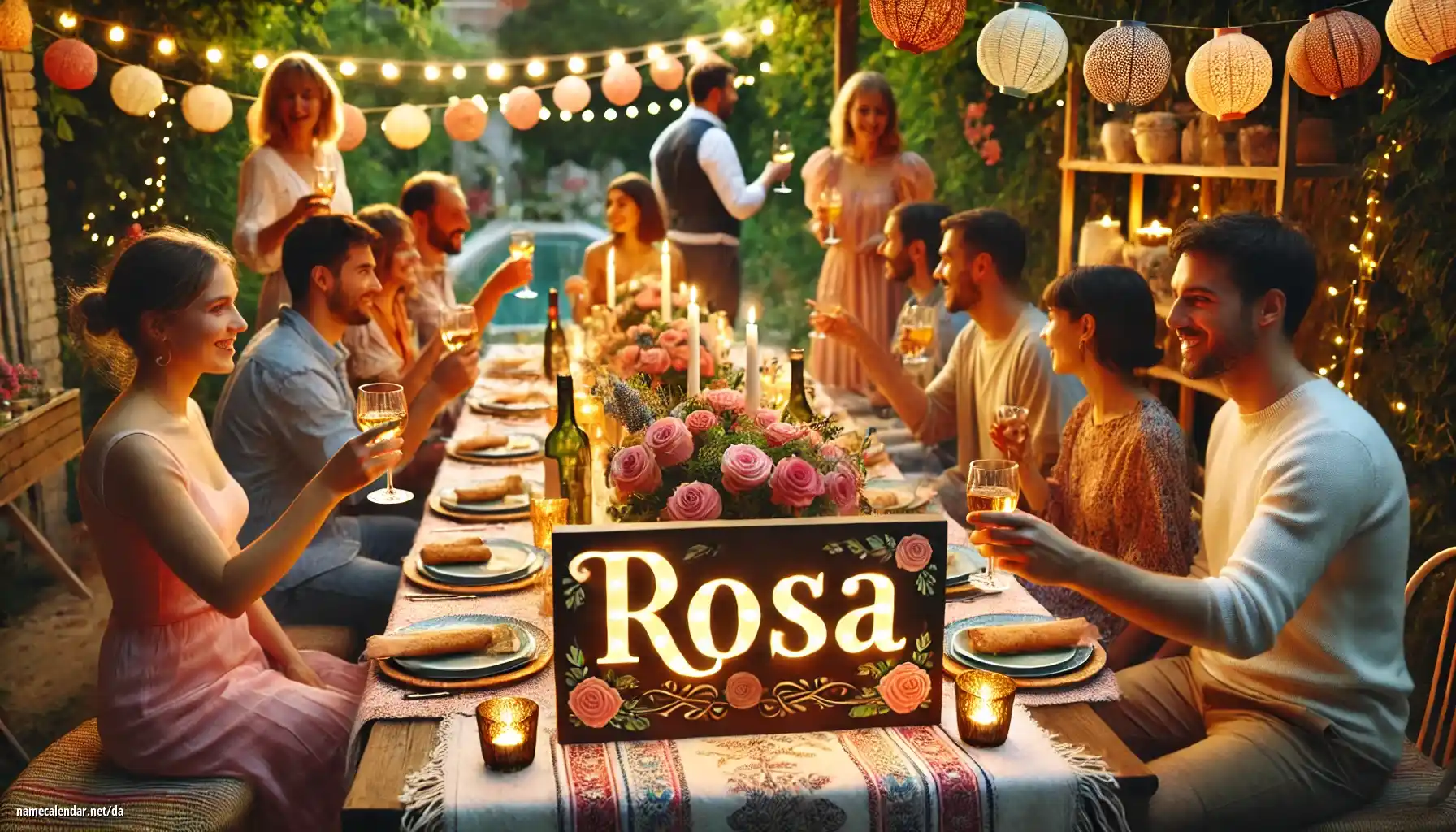 Fejring af navnedag og navn - Rosa