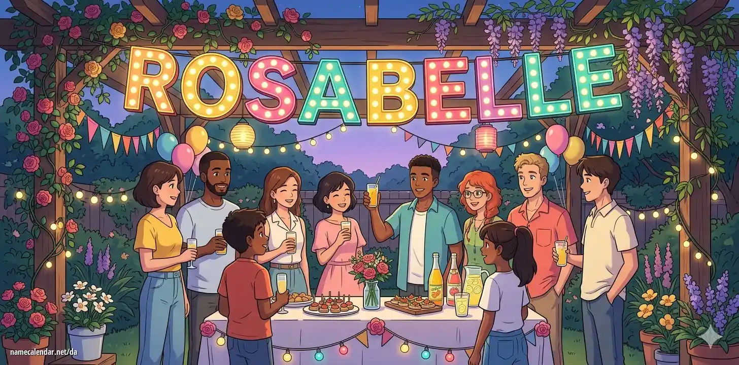 Fejring af navnedag og navn - Rosabelle