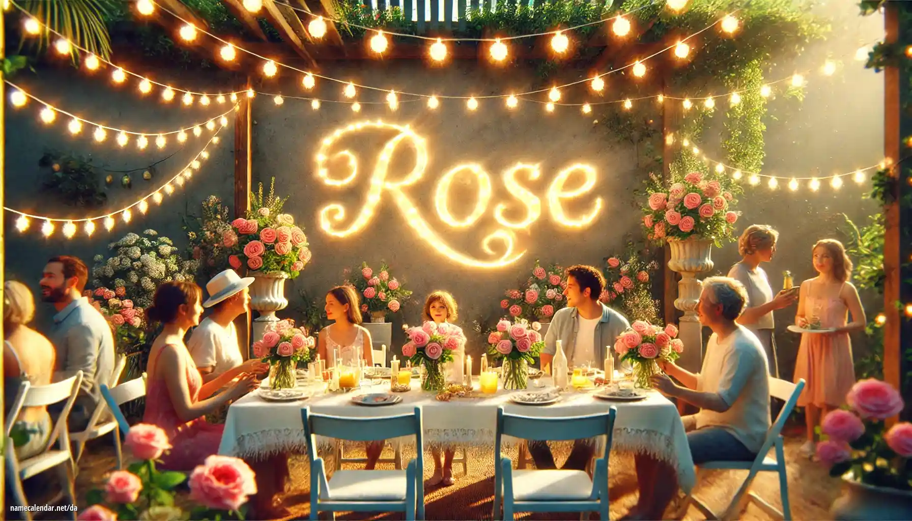 Fejring af navnedag og navn - Rose