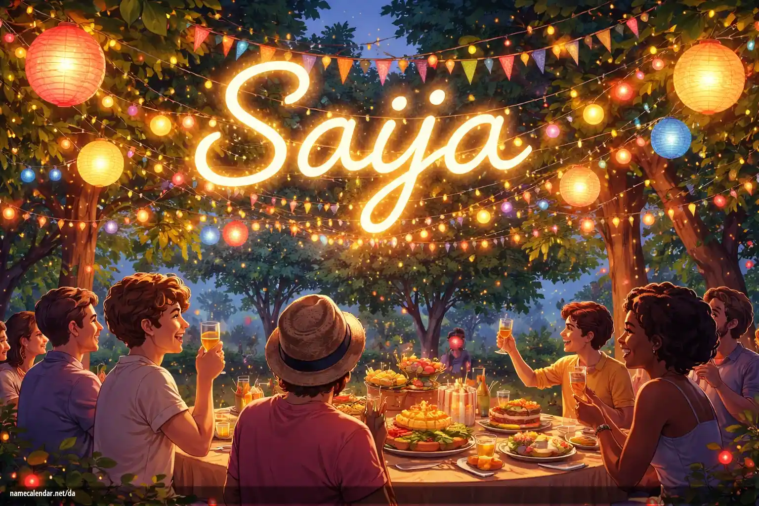 Fejring af navnedag og navn - Saija