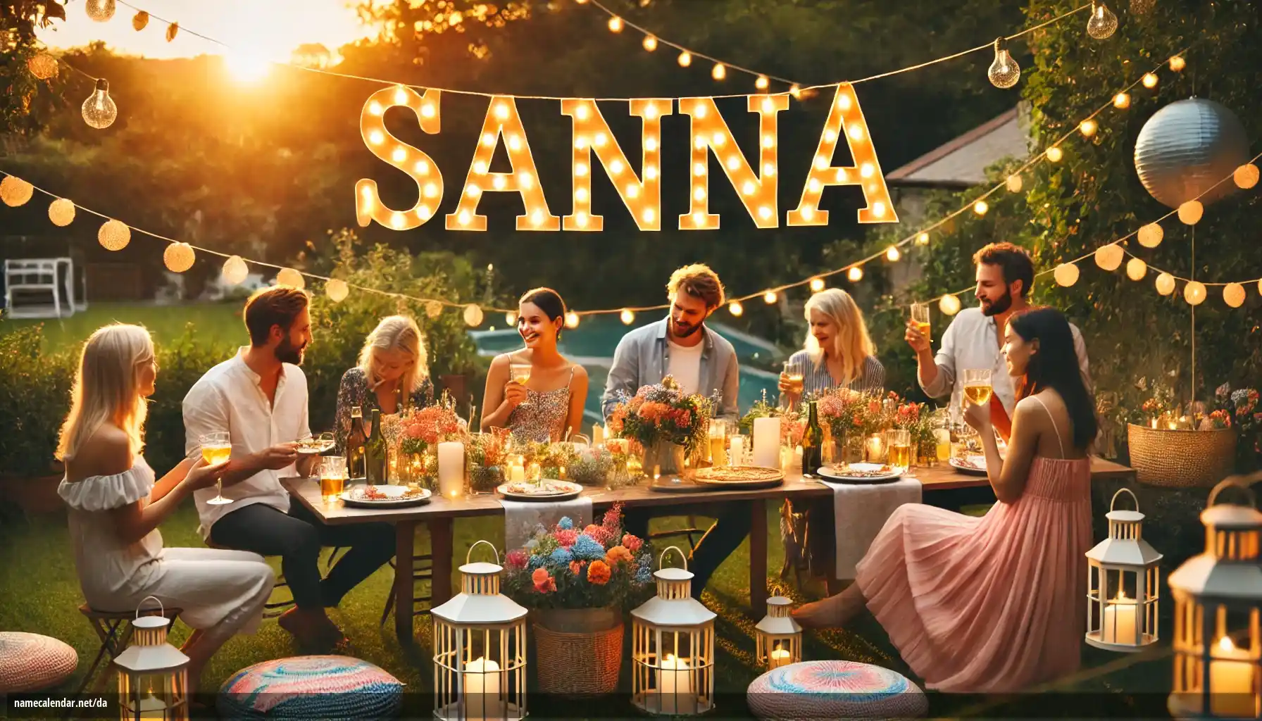 Fejring af navnedag og navn - Sanna