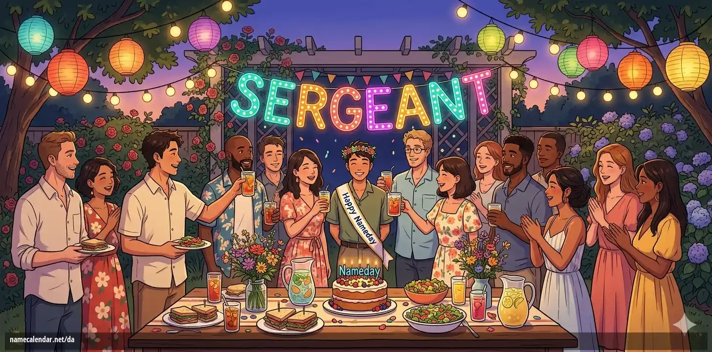 Fejring af navnedag og navn - Sergeant