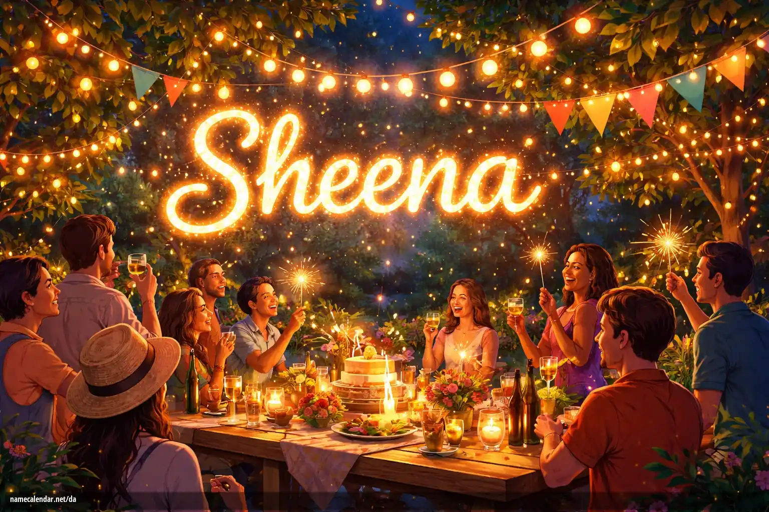 Fejring af navnedag og navn - Sheena