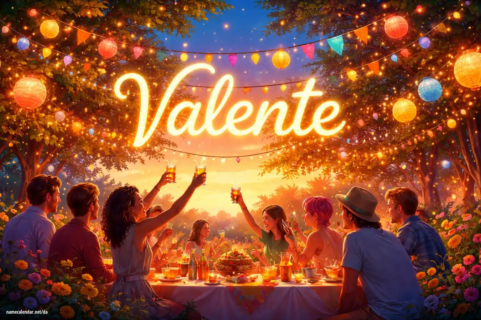 Fejring af navnedag og navn - Valente
