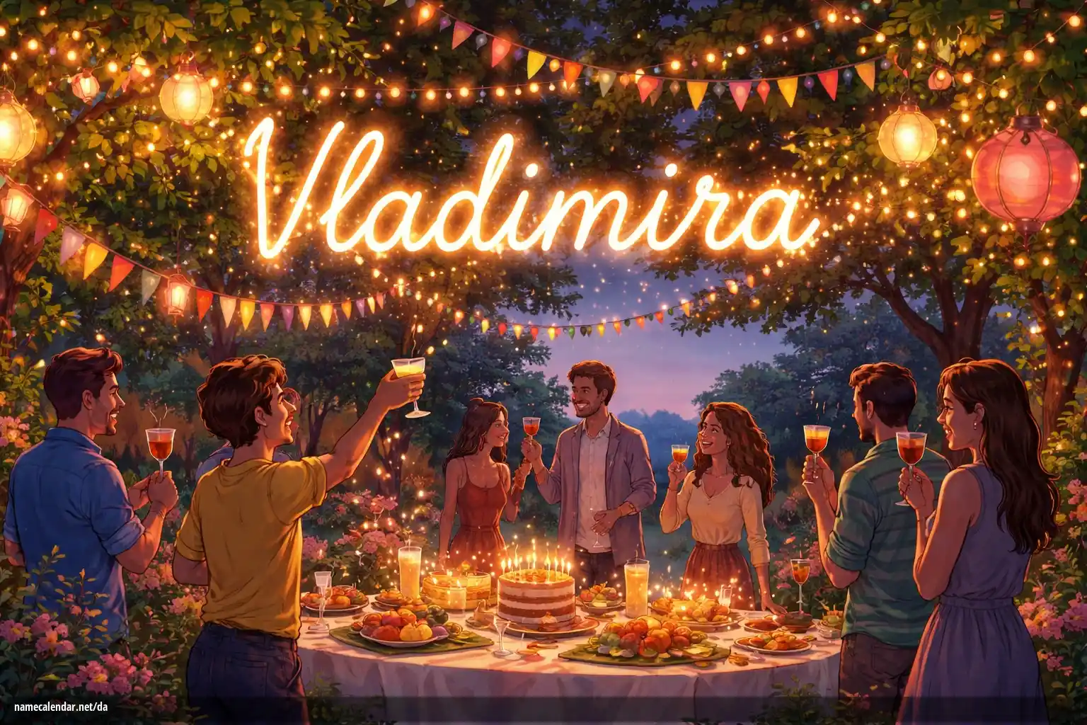 Fejring af navnedag og navn - Vladimira