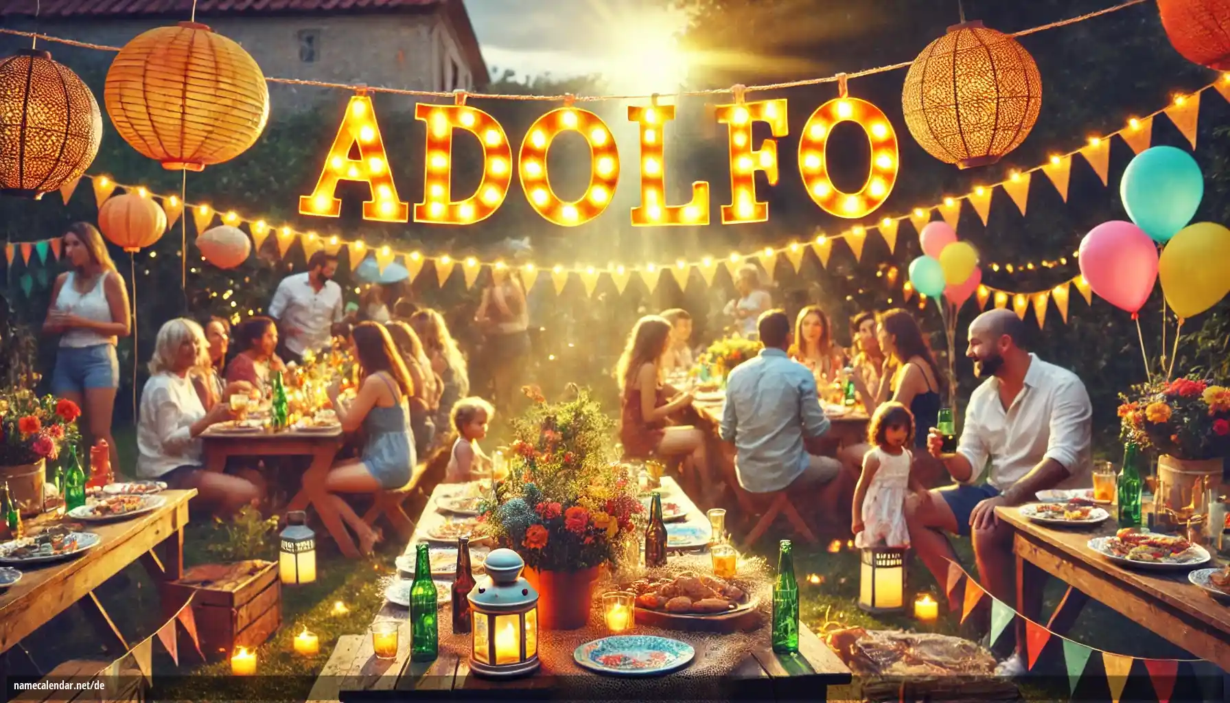 Feier des Namenstages und des Namens - Adolfo